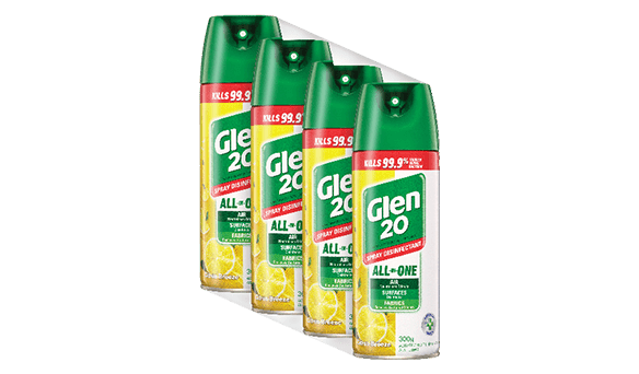 Dettol Glen 20 Disinfectant Spray 4 x 300g