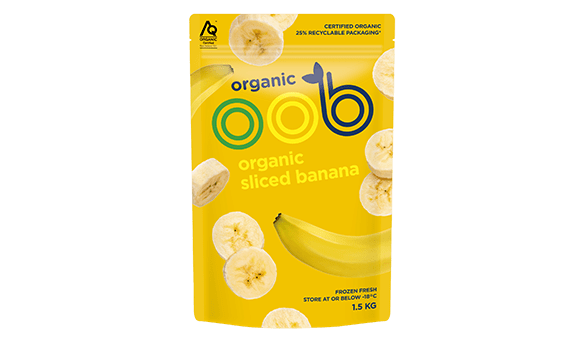 OOB Organic Sliced Banana 1.5kg