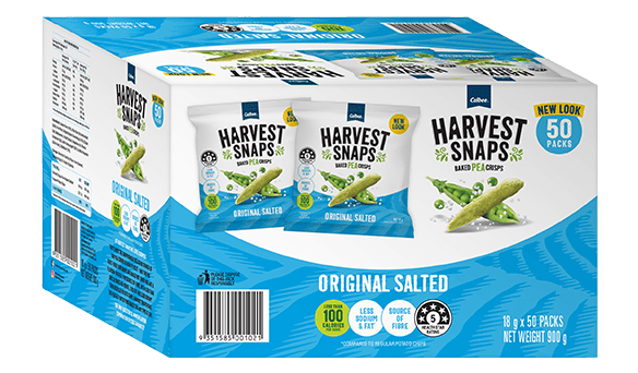 Calbee Harvest Snaps Baked Pea Crisps 50 x 18g