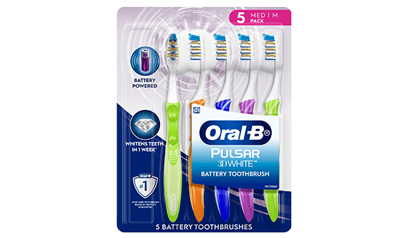 Oral B Pulsar Battery Powered Toothbrushes 5 pack