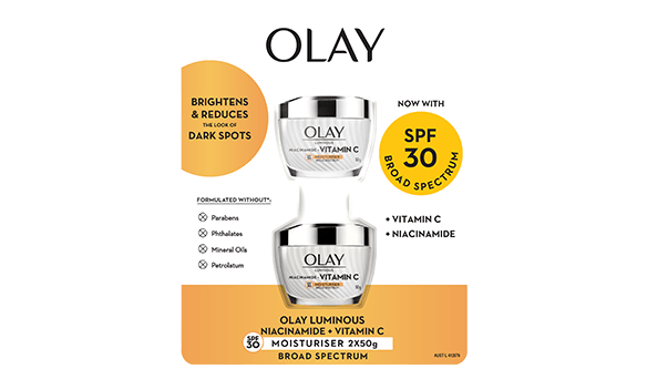 Olay Luminous Vitamin C Moisturiser 2 x 50g