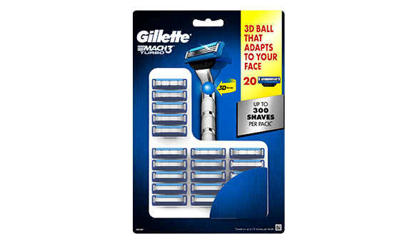 Gillette Mach3 Turbo Cartridges 20 pack