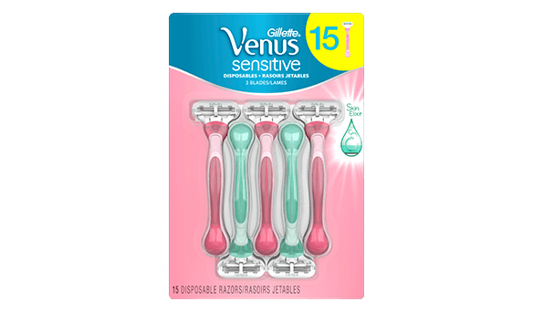 Gillette Venus Sensitive Disposable Razors 15 count