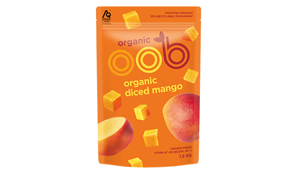 OOB Organic Diced Mango 1.5kg