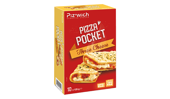 Piz’wich Pizza Pocket 3 cheese, 1.25kg