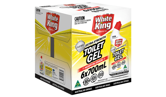 White King Extra Strength Toilet Gel Lemon 6 x 700ml