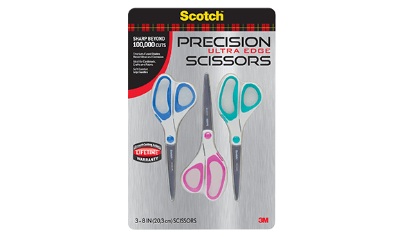 3M Scotch Precision Ultra Edge Scissors 3 pack