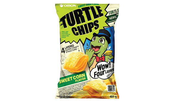 Orion Turtle Chips Sweet Corn Flavour 481g