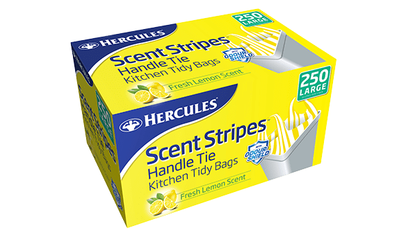 Hercules Large Kitchen Tidy Bags Lemon Scent 250 count