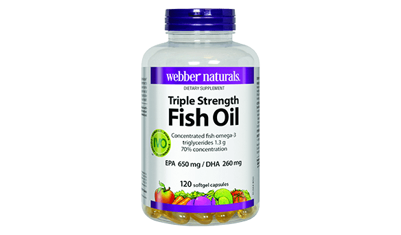 Webber Naturals Triple Strength Fish Oil 120 capsules