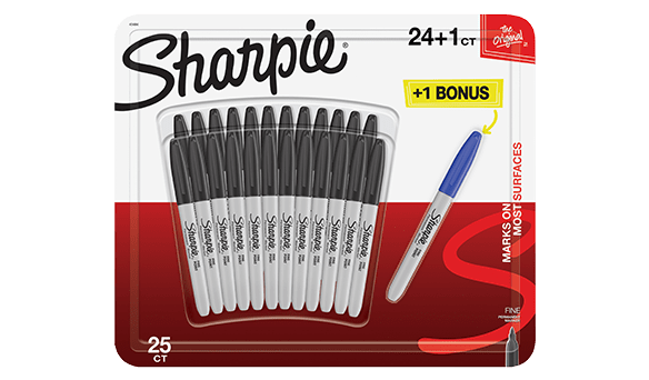 Sharpie Permanent Fine Markers 25 pack